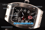 Richard Mille RM 007 Miyota 9015 Automatic Steel Case with Black Inner Bezel and White Markers (K)
