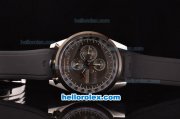 Tag Heuer Mikrogirder 2000 Chronograph Miyota Quartz Steel Case with PVD Bezel - Black Dial