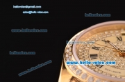 Rolex Masterpiece Swiss ETA 2836 Automatic Full Gold with Diamond Bezel and Diamond Dial