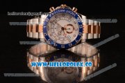 Rolex Yacht-Master II Chronograph Swiss Valjoux 7750 Automatic Two Tone Case with White Dial and Two Tone Bracelet - (BP)