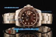 Rolex Submariner Oyster Perpetual Date Automatic Movement Steel Case and Strap with Brown Dial and Brown Ceramic Bezel