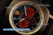 Ferrari Rattrapante Chronograph Quartz PVD Case with Black Dial and Black Rubber Strap