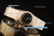 Omega Constellation Swiss Quartz Steel Case with Diamond Bezel and Black Dial-Stick Markers