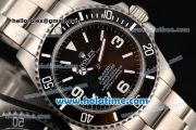 Rolex Blaken Submariner Asia 2813 Automatic Steel Case with Black Dial and Whtie Stick/Arabic Numeral Markers