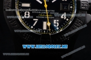 Breitling Avenger Seawolf Code Yellow Swiss ETA 2836 Automatic PVD Case with Black Dial and Black Leather Strap Yellow Second Hand (H)