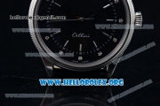 Rolex Cellini Clone Rolex 3132 Automatic Steel Case with Black Dial Black Leather Strap - (BP)