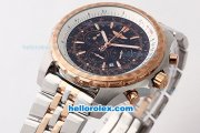 Breitling For Bentley Chronograph Quartz Movement Rose Gold Bezel with Black Dial