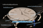 Patek Philippe Calatrava Miyota OS2035 Quartz Steel Case with White Dial and Stick Markers