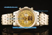 Breitling Tourbillon Automatic Full Steel with Yellow Dial and Stick Markers