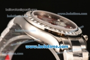 Rolex Daytona Chrono Swiss Valjoux 7750 Automatic Steel Case/Strap with Diamond Bezel and Brown MOP Dial