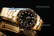 Rolex GMT-Master II 50th Anniversary Automatic Full Gold with Black Dial and Bezel