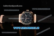 Hublot Big Bang Chrono Swiss Valjoux 7750 Automatic Rose Gold/PVD Case Black Dial With Stick/Arabic Numeral Markers Black Rubber Strap