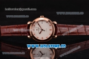 Vacheron Constantin Malte Swiss ETA 2824 Automatic Rose Gold Case with Diamonds Markers and White Dial