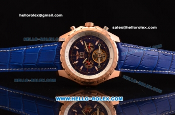 Breitling for Bentley RL10 Tourbillion Automatic Rose Gold Case with Blue Dial and Blue Leather Strap