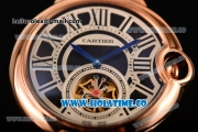 Cartier Ballon Bleu De Tourbillon Asia Automatic Rose Gold Case with Black Dial and Black Leather Strap - Roman Numeral Markers