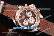 Tag Heuer Formula 1 Miyota Quartz Rose Gold Case with Stick Markers Brown Dial and Brown Nylon Strap