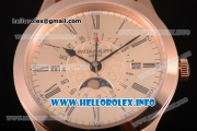 Patek Philippe Grand Complications Perpetual Calendar Miyota Quartz Rose Gold Case with Rose Gold Dial and Black Roman Numeral Markers