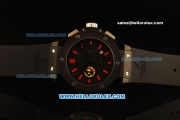 Hublot Big Bang Chronograph Miyota Quartz Movement PVD Case with Black Dial and Red Stick Markers