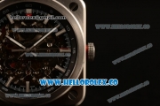 Bell&Ross BR 03-92 AAERO GT Asia Automatic Steel Case with Skeleton Dial and Black Leather Strap - (AAAF)