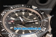 Breitling SuperOcean 2824 Auto Steel Case with Black Dial and Black Rubber Strap - 1:1 Origianl (GF)