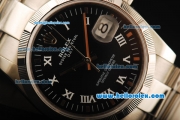 Rolex Oyster Perpetual Date Automatic Movement ETA Coating Case with Black Dial and Steel Strap