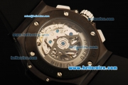 Hublot Big Bang Bode Bang Chronograph Swiss Valjoux 7750 Automatic Movement PVD Case and Bezel with White Dial