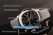 Patek Philippe Aquanaut Travel Time 9015 Auto Steel Case with Black Dial and Black Rubber Strap - 1:1 Origianl