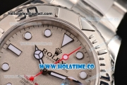 Rolex Yacht-Master Swiss ETA 2836 Automatic Full Steel with White Markers and Silver Dial - 1:1 Original (J12)