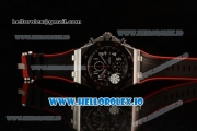 Audemars Piguet Royal Oak Offshore Chronograph Clone AP Calibre 3126 Automatic Steel Case Black Dial With Arabic Numeral Markers Red Rubber Strap - 1:1 Original (JF)