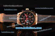 Hublot King Power F1 Limited Edition Chronograph Miyota Quartz Movement Rose Gold Case with Black Dial and Black Rubber Strap