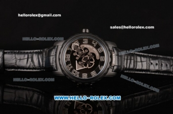 Ulysse Nardin Freak Asia ST22 Automatic PVD Case with Black Dial Numeral Markers and Black Leather Strap - 7750 Coating