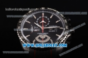 Tag Heuer Grand Carrera Calibre 17 RS3 Miyota Quartz PVD Case with Black Dial Rubber Strap and Stick Markers