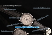 Patek Philippe Grand Complications Asia 2813 Automatic Steel Case with Black Leather Strap and White Dial