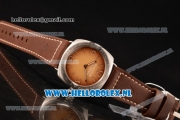 Panerai Radiomir 3 Days Acciaio P.3000 Auto Steel Case with Brown Dial and Brown Leather Strap - 1:1 Origianl (ZF)