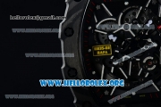 1:1 Richard Mille RM 35-02 RAFAEL NADA Japanese Miyota 9015 Automatic Black PVD Case with Skeleton Dial Black Rubber Strap