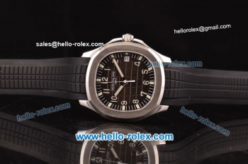 Patek Philippe Aquanaut Swiss ETA 2836 Automatic Steel Case with Chocolate Dial and Black Rubber Strap