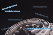 Rolex GMT-Master II Swiss ETA 2836 Automatic Diamond Bezel with Black Dial and Diamond Bracelet