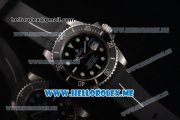 Rolex Submariner Swiss ETA 2836 Automatic Steel Case with Black Dial and Dot Markers Black Rubber Strap