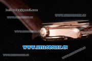 Omega Seamaster Aqua Terra 150 M Co-Axial Clone 8500 Automatic Rose Gold Case with Brown Dial Stick Markers and Brown Leather Strap (EF)