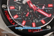 Hublot King Power F1 Swiss Valjoux 7750 Automatic Steel Case with PVD Bezel and Red Markers