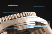 Breitling Montbrillant Swiss Valjoux 7750 Automatic Full Steel with White Dial and Sliver Numeral Markers