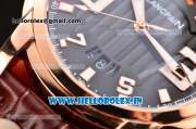 BlancPain L-Evolution Automatic 8 Days Miyota 9015 Automatic Rose Gold Case with Black Dial and White Markers (G5)