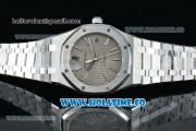 Audemars Piguet Royal Oak Swiss ETA 2824 Automatic Full Steel with Grey Dial and Stick Markers - 1:1 Origianl (ZF)