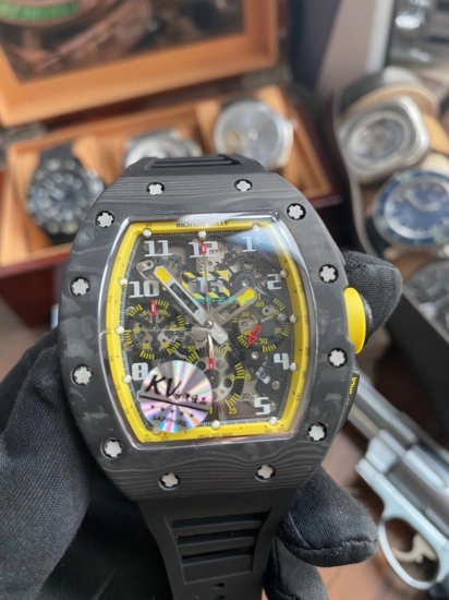 Richard Mille RM011 Yellow Storm1:1 Top Replica Watch (KV) - Click Image to Close