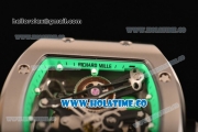 Richard Mille RM 038 Asia Automatic Steel Case with Skeleton Dial and Green Inner Bezel