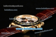 Rolex Daytona Asia ST17 Automatic Yellow Gold Case with White Dial Ceramic Bezel and Arabic Numeral Markers