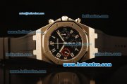 Audemars Piguet City of Sails Swiss Valjoux 7750 Automatic Steel Case with Black Dial and Black Rubber Strap