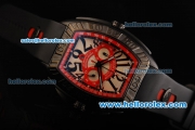 Franck Muller Conquistador F1 Singapore GP Chronograph Miyota Quartz Movement PVD Case with White Dial and Black Arabic Numerals