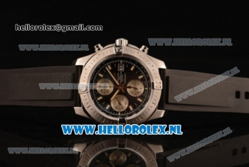 Breitling Colt Chronograph 2824 Auto Steel Case with Black Dial and Black Rubber Strap