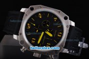 U-Boat Thousands of Feet Chronograph Automatic White Bezel with Black Dial-Yellow Marking